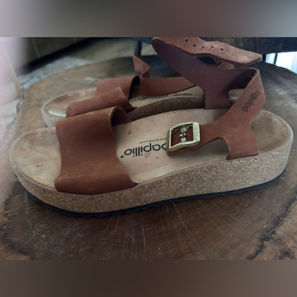 Papillio Tan Leather Sandals with Buckle - Picture 4 of 4